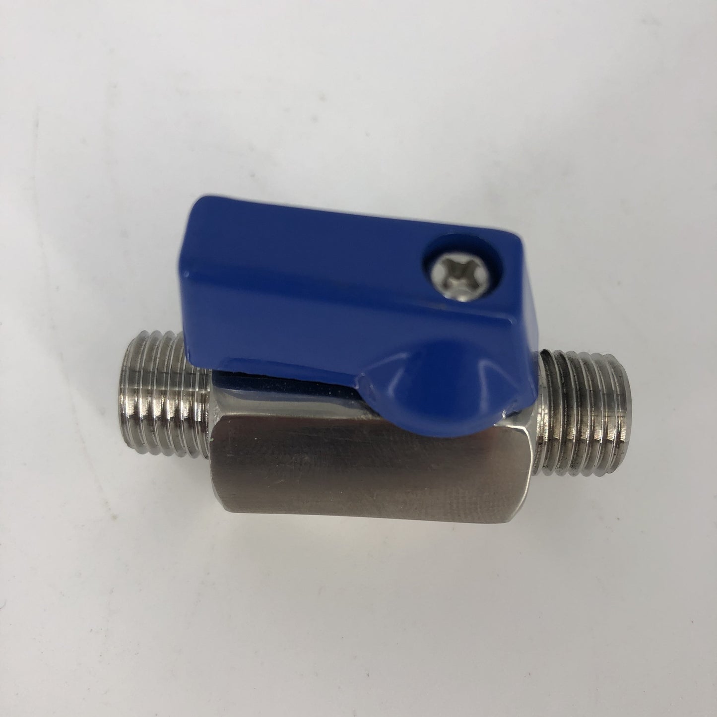 Mini Ball Valve With Blue Handle M/M