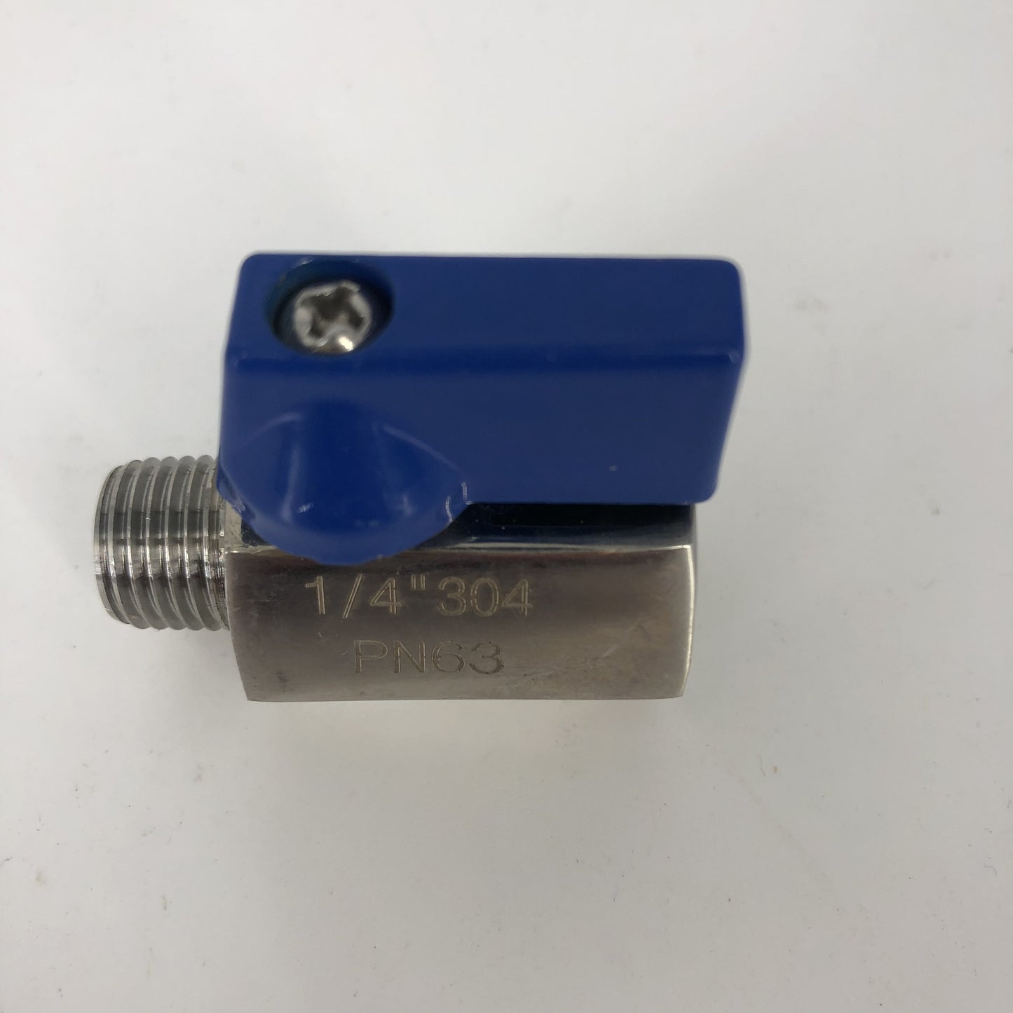 Mini Ball Valve With Blue Handle M/F